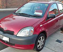 Toyota Yaris 2003 red 5 doors 1.0 petrol Has 12 months NCT Has 12 months road tax