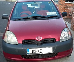 Toyota Yaris 2003 red 5 doors 1.0 petrol Has 12 months NCT Has 12 months road tax - Image 5/6