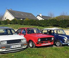 3 Vintage cars Ford escort mk2 , austin mini, vw jetta - Image 9/10