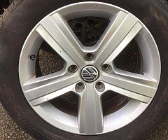 Genuine 16’ VW 5x112 alloy wheels - Image 4/9