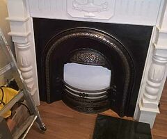 NEW FIREPLACE + SURROUND+ BLQCK MARBLE GRANNITE.....PM