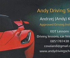 Car hire for driving test