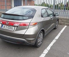 Honda civic 08 petrol 1.3 eco €280 tax per year 120 miles NCT July Tax June Good drive Easy pass NCT - Image 7/10