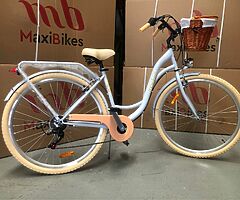 LADIES CITY BIKE + BASKET - 7 Shimmano Gears - DELIVERY 