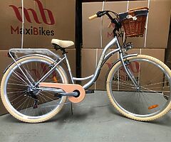 LADIES CITY BIKE + BASKET - 7 Shimmano Gears - DELIVERY 