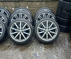 Audi a3,vw skoda 18inch genuine alloy wheels with tyres for sale