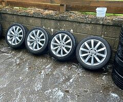 Vw 17inch genuine alloy wheels with good tyres for sale - Image 3/3