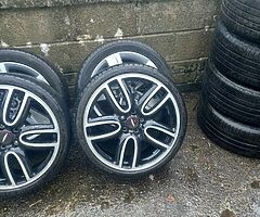 Mini Cooper 19inch genuine alloy wheels with good tyres for sale - Image 4/10