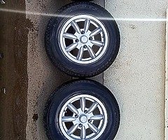 4x114 alloy wheels tidy set of wheels 4 nearly new tyres