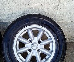 4x114 alloy wheels tidy set of wheels 4 nearly new tyres