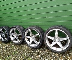 17 inch alloys 4 x 100 good condition