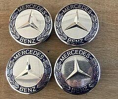 Mercedes 75 mm Centre Caps dark blue