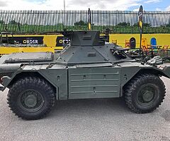 Armoured car, Ferret Damlier, with a Rolls Royce engine, former Belgian army,