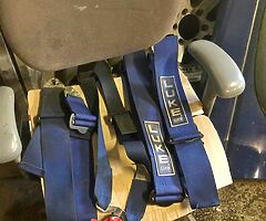 Drift car seat belts and steering wheel