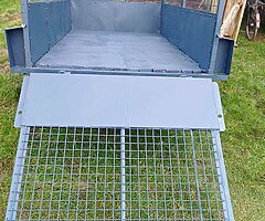 7x4 single axle trailer for sale steel  cage on the sides front and back ,light holders , - Image 4/4