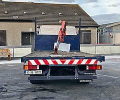 2000 Mercedes Atego Flatbed with Crane