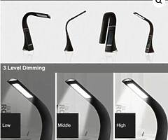 Creative Led Business Desk Lamp Dimming Touch Leather Texture Folding Reading Table Lamp With Alarm - Image 5/10