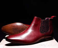 Amen Shoes Signature Wine Leather Ankle Boot Now Only £39.99! www.amenshoesuk.co.uk