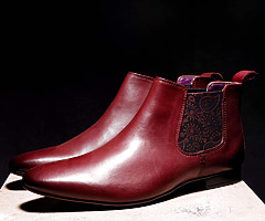 Amen Shoes Signature Wine Leather Ankle Boot Now Only £39.99! www.amenshoesuk.co.uk