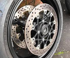 GSXR 1000 K7 Enkei wheels powder coated Matt black with standard discs - Image 6/12