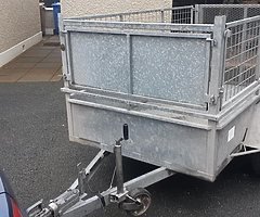 8x4 galvanised meshside trailer