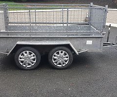 8x4 galvanised meshside trailer