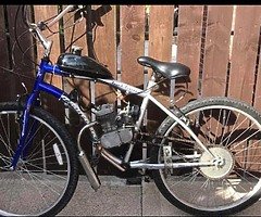 Bicycle with petrol engine