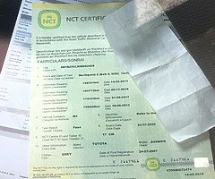 1.6 petrol 2007 TOYOTA avensis with new NCT test and TAX - Image 8/8