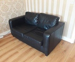 Black Leather 3&2 Seater - Image 2/4