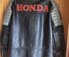 RARE RETRO HONDA MOTORBIKE HELMET -JACKET £125 each ovno