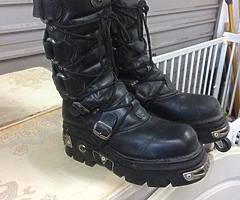 Motorcycle boots jacket helmet