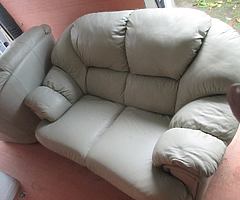 leather sofa  1 two seater 1 single