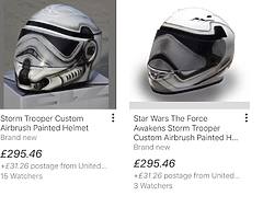 AIR BRUSHED STORMTROOPER HELMET very well done only used as ornament £225