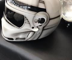 AIR BRUSHED STORMTROOPER HELMET very well done only used as ornament £225