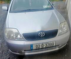 Toyota corolla 10 month nct