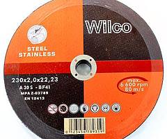 Wilco stainless steel Fine Cutting Disc 9" (230MM) X 2 X 22.2MM