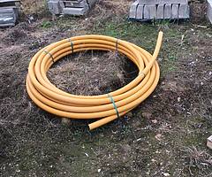 Roll of gas pipe ideal for pushing cables threw