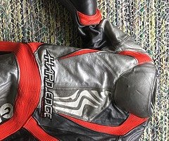 Motorbike full leathers.