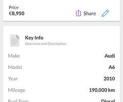 €37 per week on finance 2010 Audi A6 - Image 7/8