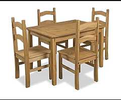 Mexican 4 Chair Dining Set