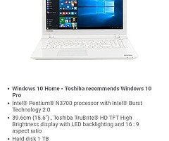 Toshiba satellite white l50-c-1gx laptop, skullcandy sound system - Image 4/10