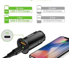 Baseus Car Charger, USB C Car Adaptor with PD3.0 5A 30W Quick Charge for iPhone X/XS/XR/XSMax, iPad - Image 4/7