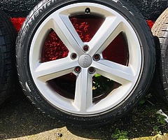 Set of genuine 18inch Audi sline 5x112 wheels