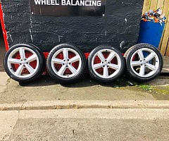 Set of genuine 18inch Audi sline 5x112 wheels