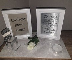 Wedding memorial lantern and frame