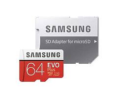 Samsung Mobile UK 64 GB 100 MB/s Class 10 U3 Memory Evo Plus MicroSD card with Adapter