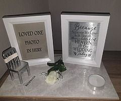 Wedding memorial frame and lantern