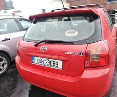 Toyota corolla for sale 04 driving perfect clean inside and outside nct till January next year