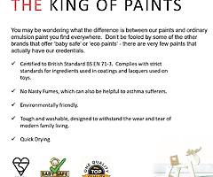 CERTIFIED BABY SAFE NURSERY PAINT king of Paints