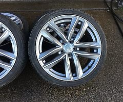 19” AUDI RS6C ALLOY WHEELS AND TYRES 5x112